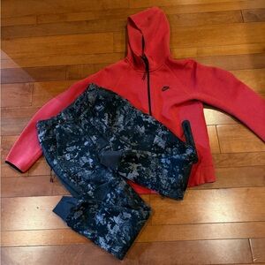 Nike Red Apparel with Black and White Accents